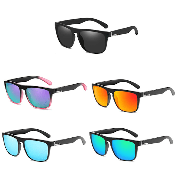 Polariserade Solglasögon Herr Dam Rektangel Shades Glasögonaccessoarer Sol Körning Mode Y8c0 red 1pcs