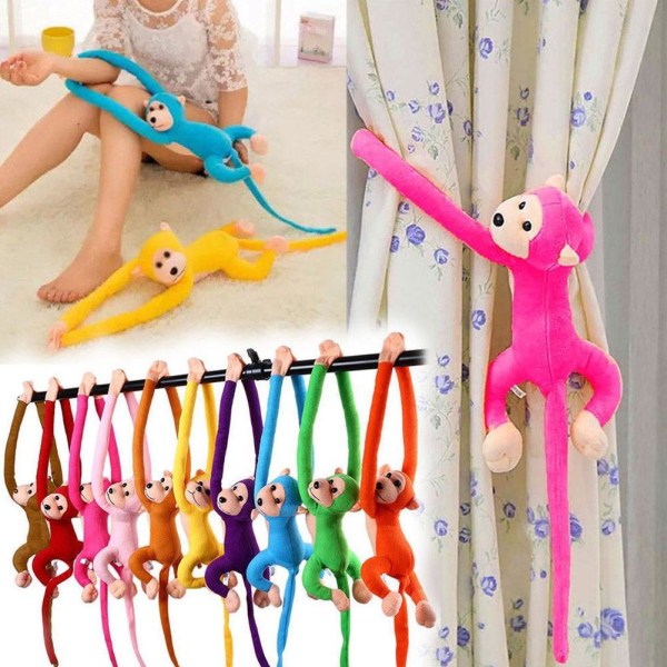 OCKULT hängande apa med lång arm, Monkey Plysch Gosedjur, Söt orange one-size