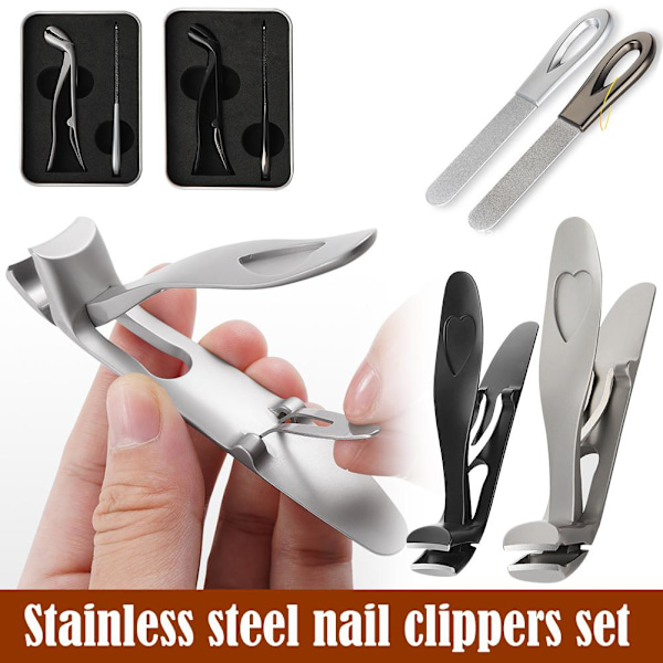 1xCumuul ClipMaster Pro, Ergonomiskt Vinklat Huvud Senior Nagelklippare UK Gray suit One size