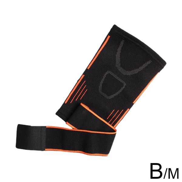 Sport Kompression Elastisk Sleeve Absorbera svett Sport Brace Armbåge orange B M
