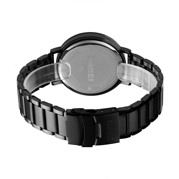 Skmei 1550 LED Klocka Enkel Modeklocka Stålarmband Vattentät Klocka Digital Display T9H2 Black One size
