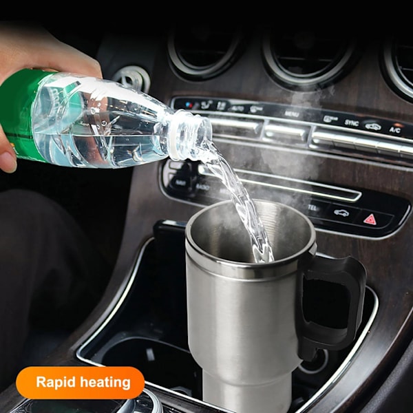 Resemugg med värme 500ml Bilbaserad Vattenkokare Kopp 12V F5Y1