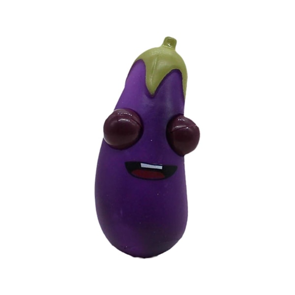 Klämleksak Lila Aubergine Mjuk Stresslindring Avslappning Grönsak A0E5