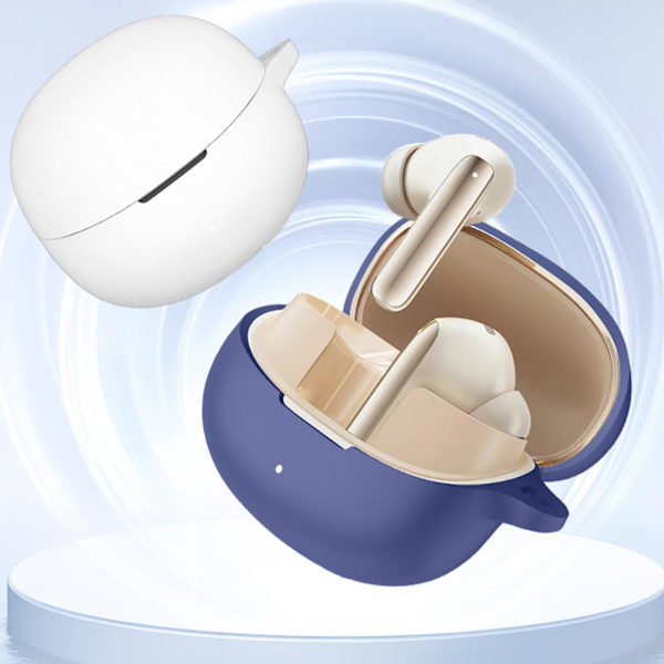 Silikonfodral för Bluetooth-headset för QCY MeloBuds Pro USD B2A2 White 1set