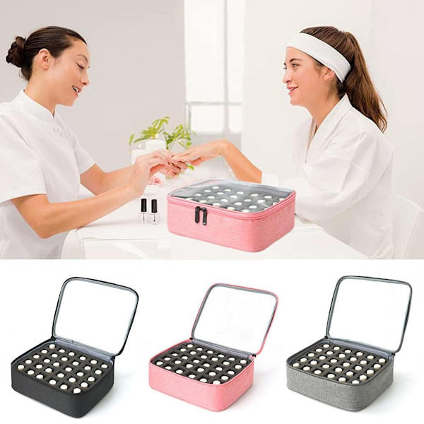 Rosa (B) $ Förvaringsväska för nagellack Stor kapacitet, Högt värde för tvättväska för ansikte, Väska, J8E7 gray 1pcs