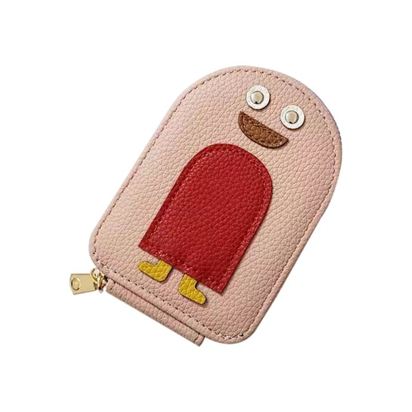 1X Tecknad Pingvin Visitkortshållare PU Myntbörs P1F7 2024 Söt Plånbok S8H6 pink ONE-SIZE