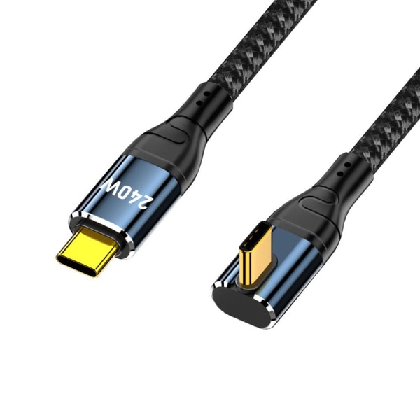 90 graders vinkel USB-C till USB-C-laddarkabel Snabbladdningstyp Stereoscopic bend 0.5m