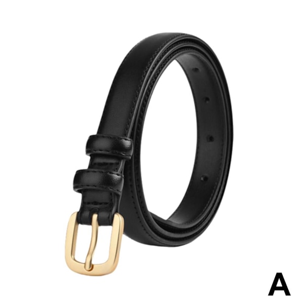 PU Läder Bälte Midjeband Spänne Midjebälte Damklänning Str Black One size