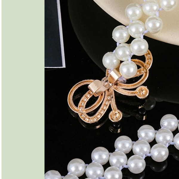 Pearl midjeband Rhinestone Snygga kläder Accessoarer bow tie sliver ONE-SIZE
