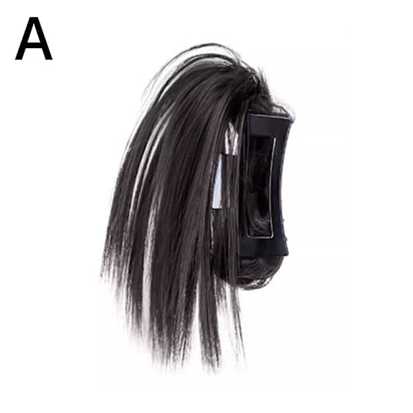 Hästsvansperuk för kvinnor, fluffig, slarvig, vindblåst blackbrown 30cm