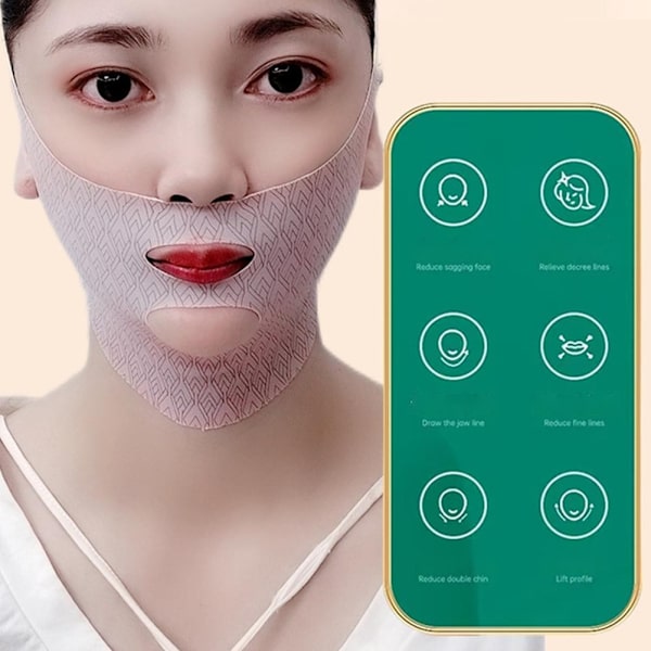 Ansiktsformande Bandage V Ansiktslyftmask Uppstramande Mask Ansikte Nattlinjer Och Andningsbar Dag Y4l6 A 1PCS