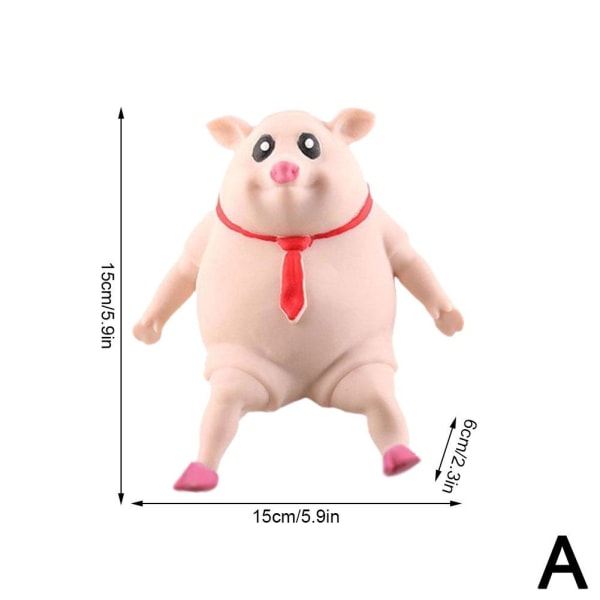 Dekomprimera och Stretch Stress Pig Squeeze Piggy Stress Relief Fu pigA 15cm