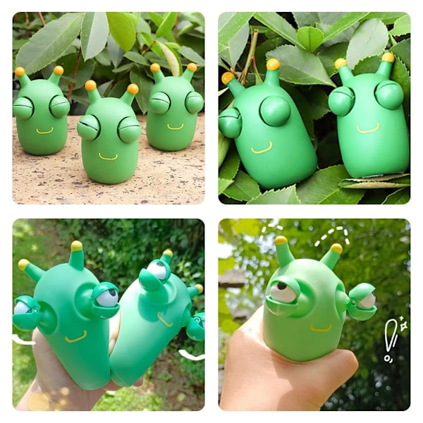 Söt Grön Bugg Öga Squishy Leksak Bugg Kläm Leksak Dekompressionsleksak