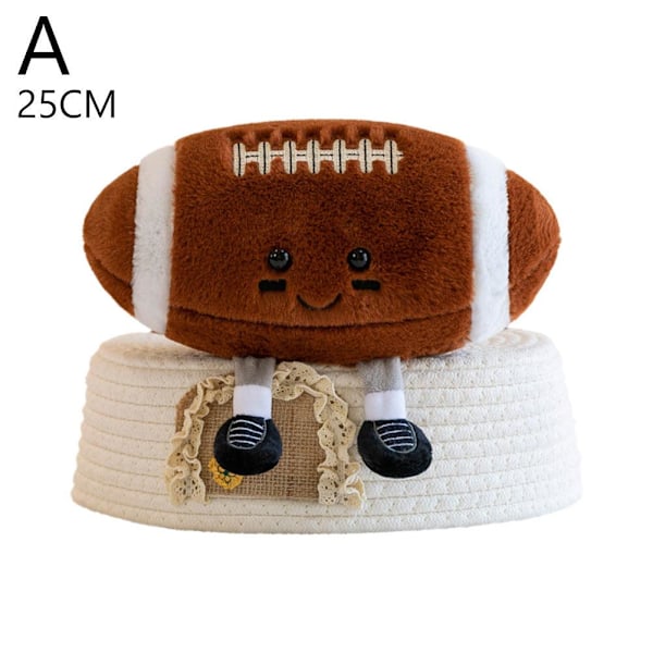 Björnformad Basketboll Leksak i Bomull Plysch Fotboll Leksak Kreativ American football 25cm
