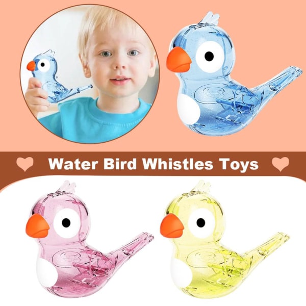 Water Bird Whistle Noisemaker Tecknad Intressant musikalisk instru blue one-size