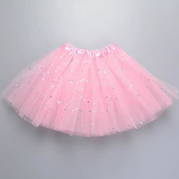 Glitter Barn Mesh Kjol Flickors Dansuppvisning Halv Kjol M5Y7 Kropp L4L5 Red 1pcs