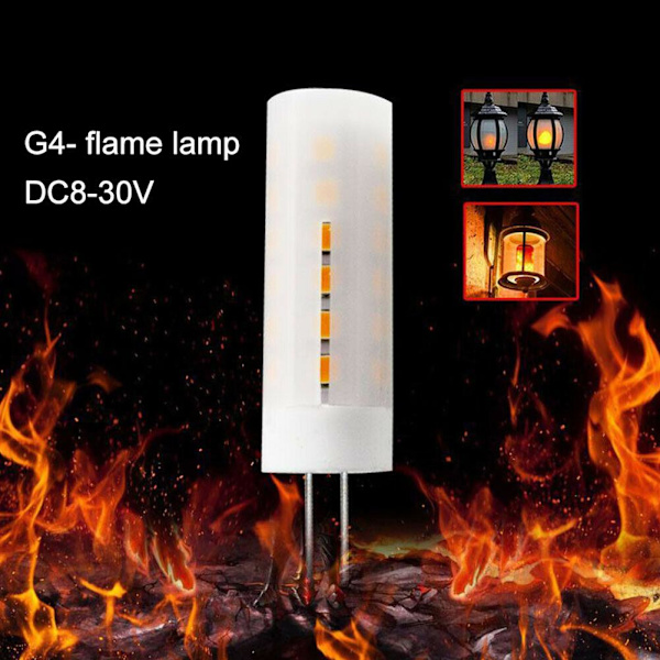 1-10 st G4 Flimmerljus DC12V-24V LED Brinnande Ljuseffekt whiteA one-size 10pcs