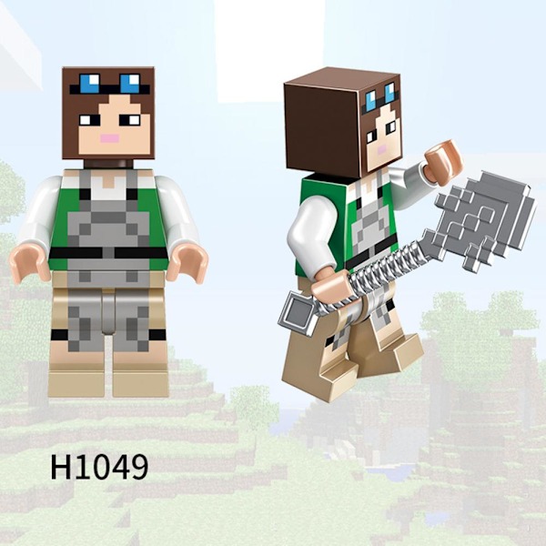 Barn Byggklossar Mini Leksak Stad Minifigurer Block Minecraft Nano C2t4 H1052 1pcs
