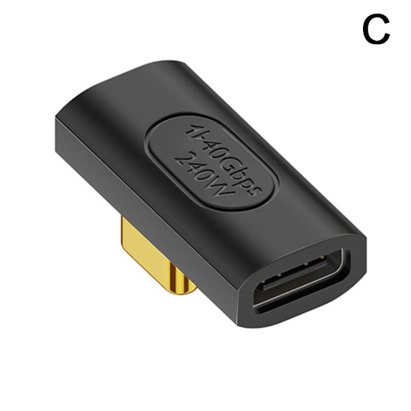 90 Grader Typ-C till Typ-C Adapter USB-C Snabbladdning Conve Middle bend one-size