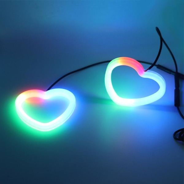 Rgb Färgglada Kärlek Led Modifierade Bilstrålkastare Kärlek Dekorativ App Mobil Bluetooth Bländare C4n8