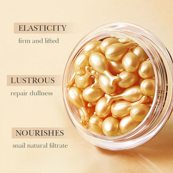 Placenta Essence Rose Snail Capsules Åldersmotverkande Kapslar~ Snail Capsules 0.34gx30