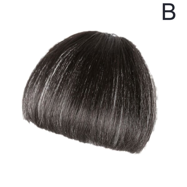 Syntetiska luftfransar Kort lugg för flickhårstyling peruk blackbrown 10cm