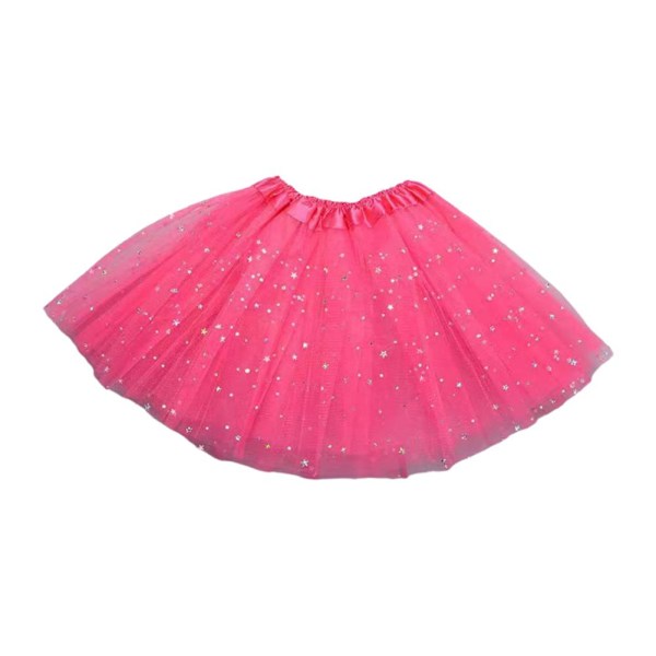Glitter Barn Mesh Kjol Flickors Dansuppvisning Halv Kjol M5Y7 Kropp L4L5 Rose 1pcs