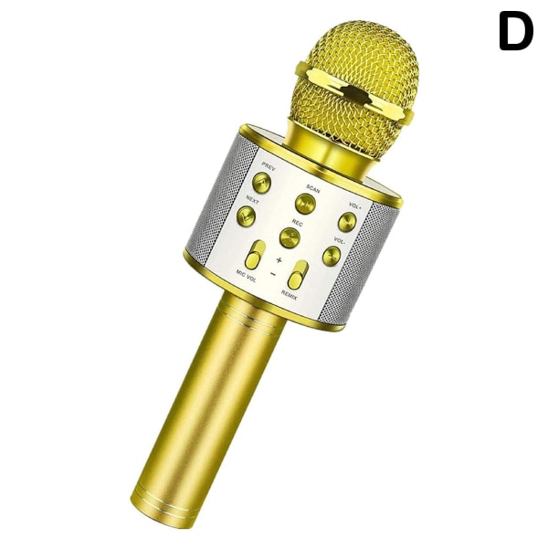Bluetooth Karaoke Mikrofon Bärbar handhållen mikrofon för Ki golden One-size