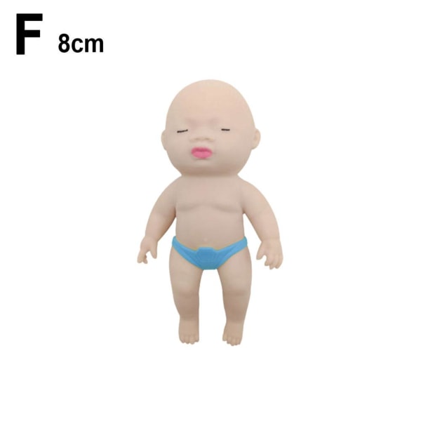 Söt Squeeze Baby Doll Toys TPR Simulation Doll 8/14CM✨f blue 8cm