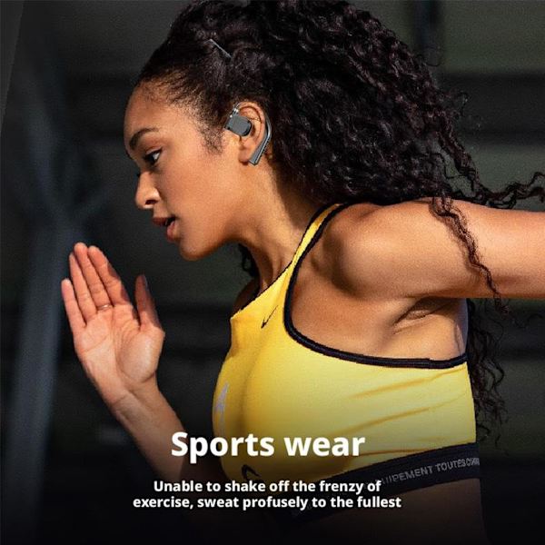 Bluetooth Hörsnäcka V5.4 Enkel Öra Bluetooth Headset, Enkel Öra Bluetooth Headset med Mikrofon, Öppen Öra Bluetooth Hörsnäcka, IPX6 Vattentät, 20 Timmar