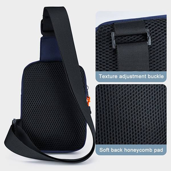 Herr Sport Bröstväskor Axelremsväska Oxford Mode Man Sidokroppsväska Ny B0  gray onesize