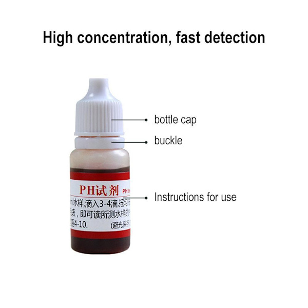 10ml pH-lösning Buffer Praktisk pH-mätning Kalibrering Läcksäker Lösning J2s1