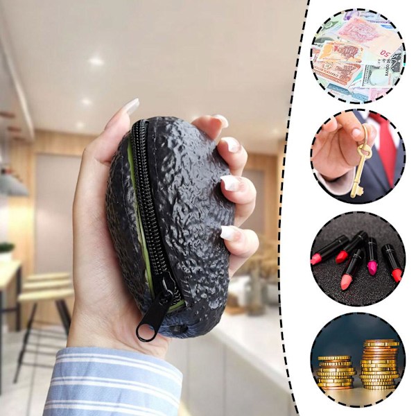Avocado Myntbörs, Avocado Plånbok Roliga Nyhetspresenter För Avocado-älskare, Avocado Presenter Plånbok Myntväska För Kvinnor Flicka