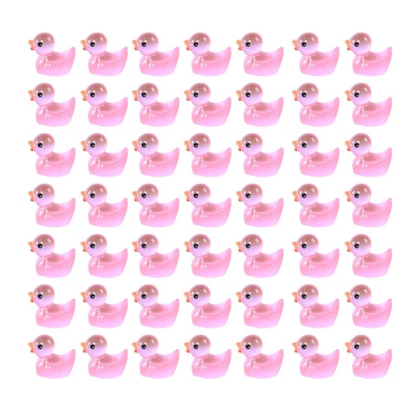 WSRRDRECVHi Mini Resin Ducks,50 st Luminous Tiny Ducks,Micro La Transparent 50pcs