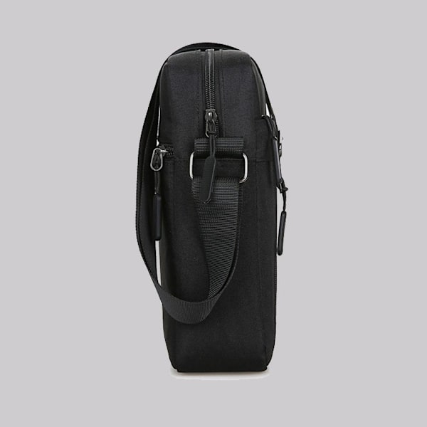 Liten axelremsväska Nylon Multi Pocket Portabel pojkväska C1T4 Black One size