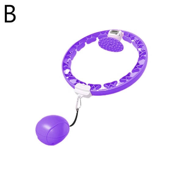 Smart Avtagbar Hu-la Hoop 2-i-1 Justerbar PP Material Hu-La Purple 1pc