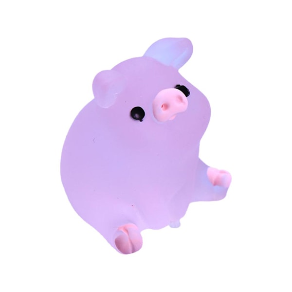 1 st Luminous Mini Resin Pig Bilinstrumentleksaker Dockor Figurer Ho B 1PCS