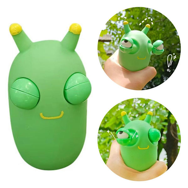Söt Grön Bugg Öga Squishy Leksak Bugg Kläm Leksak Dekompressionsleksak