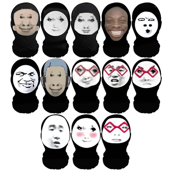 Rolig 3D Balaclava Mask Sömlös Design Parodi Ansiktstryck Mask Passar Alla Sidor Cosplay Huvudbonad Pullover Drake Emoji Balaclava 002 1pc