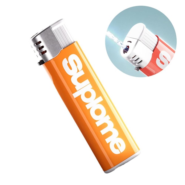 Rolig leksak vattenspruta lighter prank vattenskjutande leksak lig orange one-size 10pcs