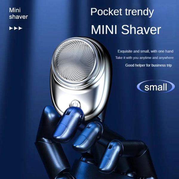 Mini-Save bärbar elektrisk rakhyvel för män USB uppladdningsbar Sha black One-size
