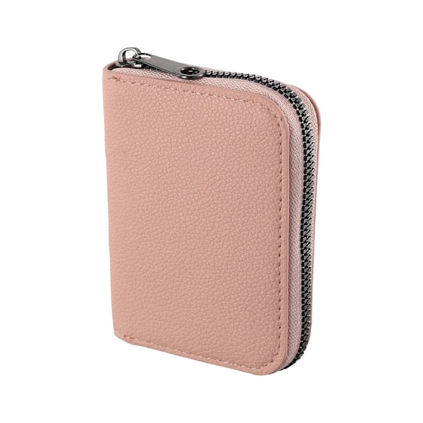 Kortfodral Plånbok för Män Affärsmän Liten Kortväska PU Läder Rose Red One size