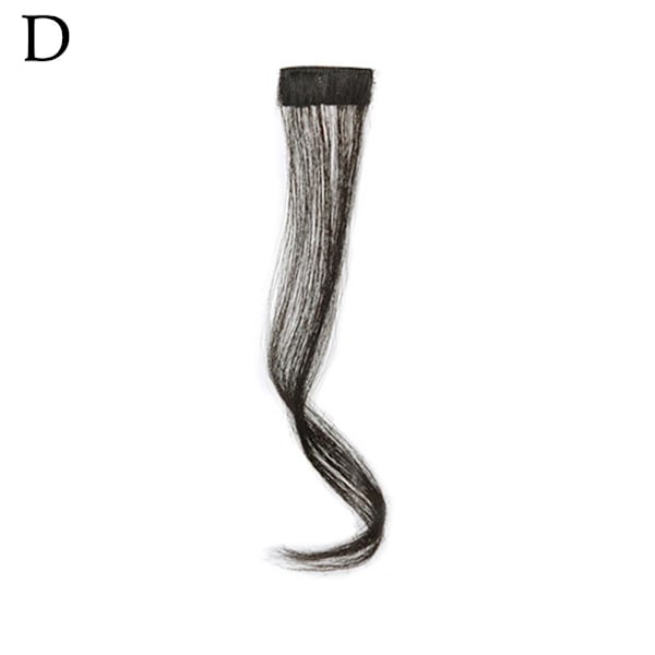Hår Extensions Raka Highlight Hårdelar Falska Streak Curls✨ dark 25cm