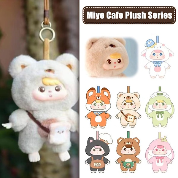 Miye Cafe House Series Plyschdocka Blind Box Leksaker Söt Docka Ornam randomB 6pcs