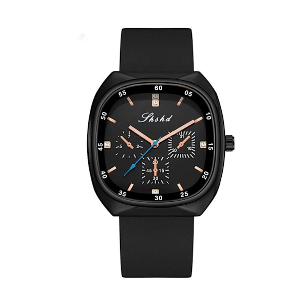 Silikonarmband Kvarts Klocka Dam Fyrkantig Elegant Klocka Dam K Red One size