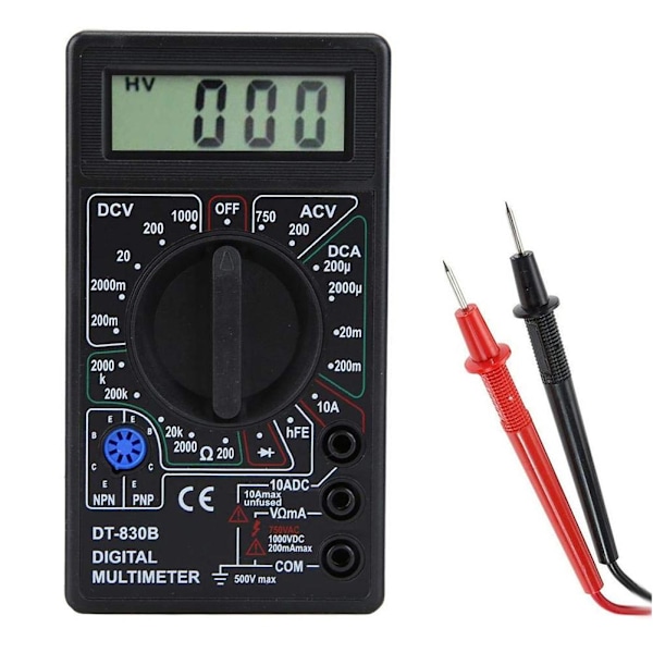 DM850 Digital Multimeter Handhållen Voltmeter LCD Digital Tester Elektrisk N8J1 Spänningsmätare Portabelt Verktyg Universell