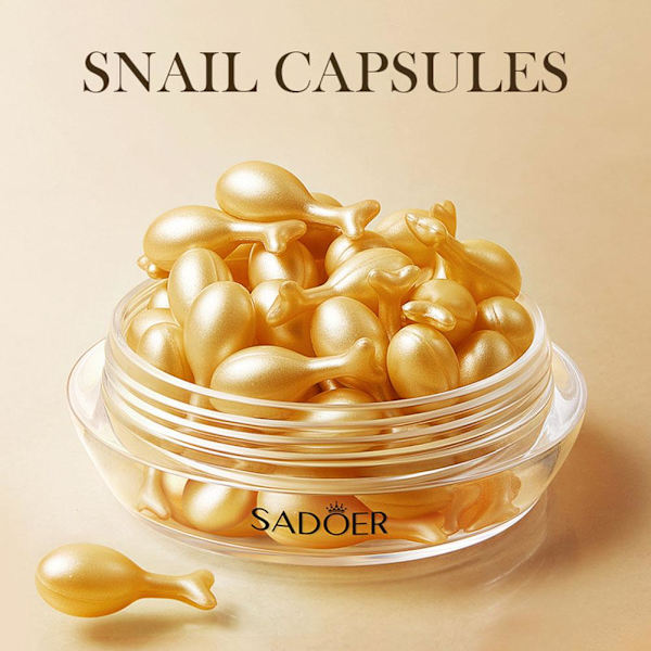 Placenta Essence Rose Snail Capsules Åldersmotverkande Kapslar~ Snail Capsules 0.34gx30