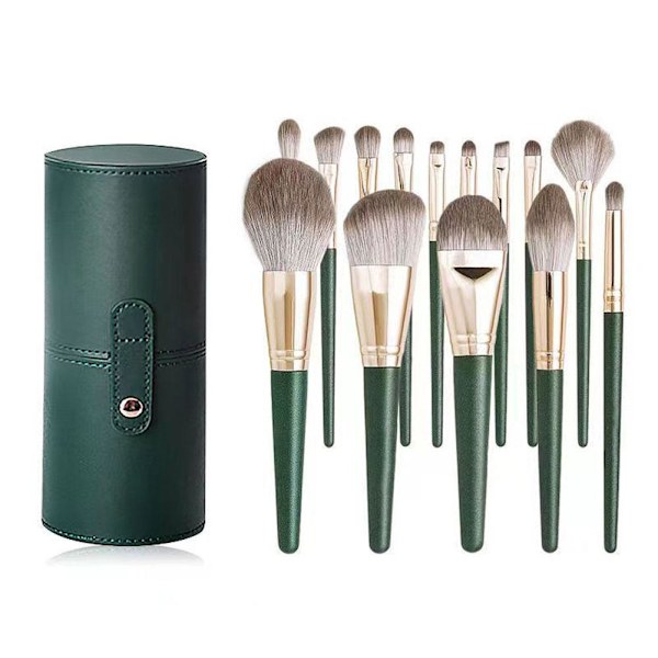 14 st makeupborstar mjuka Kabuki puder foundation borstar höga Green Packaging