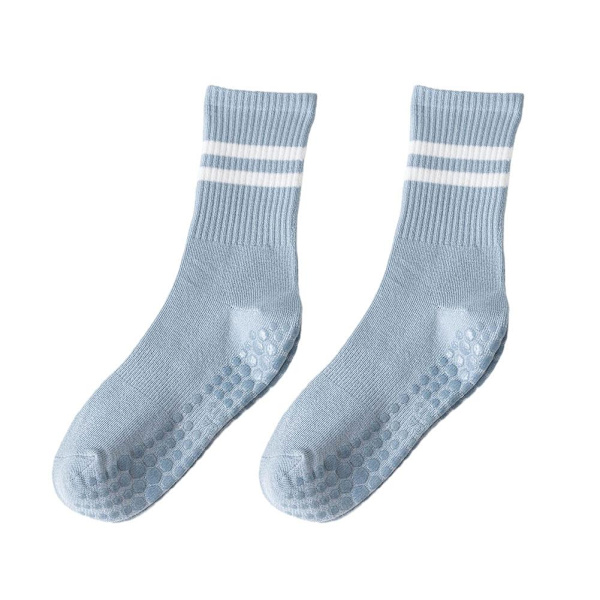 Sportsocka Bomull Mid-tube Bottom Professionell halkfri silikon purple 35-43EU