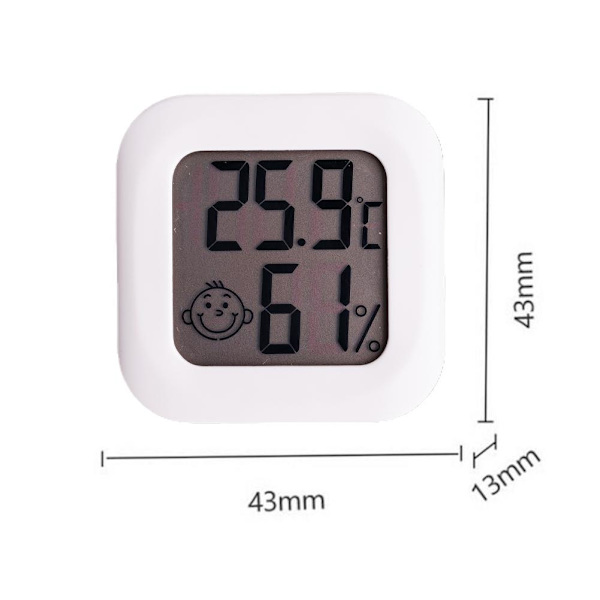 Digital LCD inomhus Hygrometer Termometer Fuktighetsmätare Rum хф ъ[
